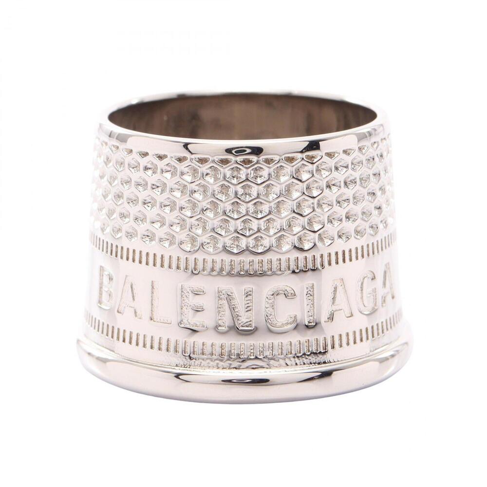 Balenciaga THIMBLE ring, metal jewelry, men's, silver tone, 700216